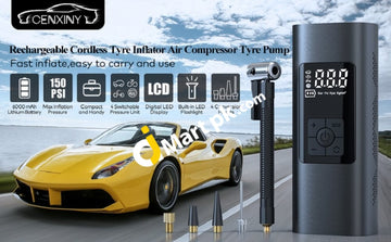 Car Portable Air Pump Cordless Rechargeable 6000Mah 150Psi Handheld Mini Compressor - Imported From